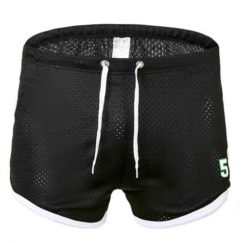 Mens Running Shorts, Breathable Men Sports Shorts with Drawstrings, Lightweight Quick Drying Mesh Shorts, Soft Casual Activewear Shorts, Mid Waist 3 Inch Shorts for Gym Workout Training Fitness