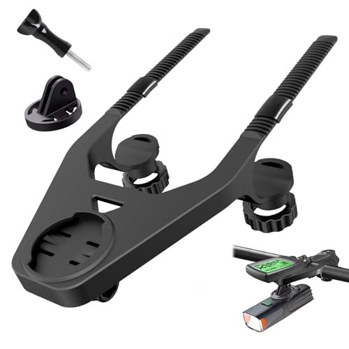 #VerdientProvisionen<br>Fahrradcomputer Halterung für Garmin Edge – Out Front Lenkerhalterung mit GoPro Adapter kompatibel mit XOSS iGPSPORT und Blackbird für Fahrradcomputer Kamera und Fahrradlicht
