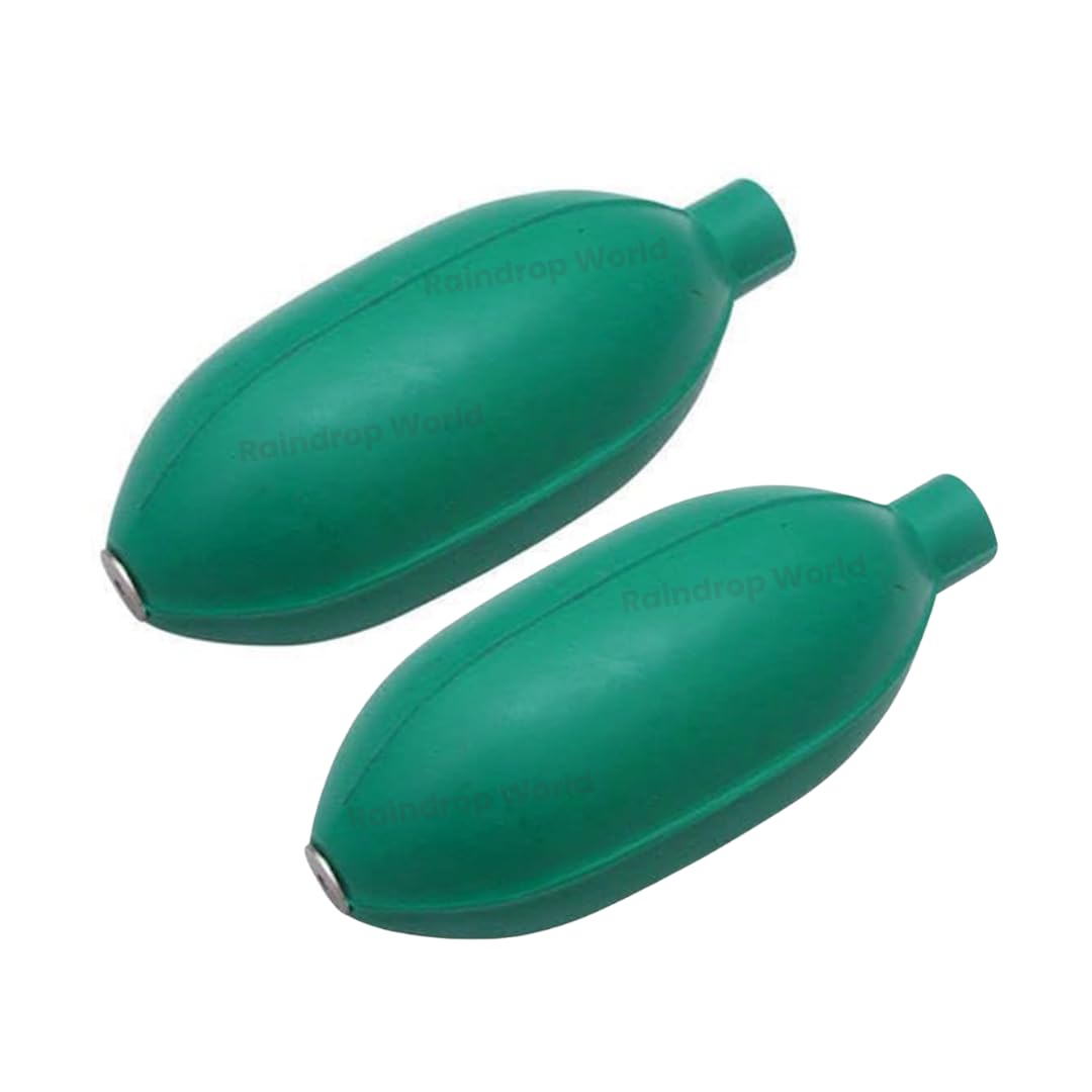 Raindrop World Diamond BP Bulb Blood Pressure Monitor Rubber with Metal Valve Green color 2 pcs-image-3