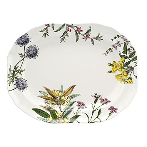 Spode Stafford Blooms Oval Platter | 14 Inch Serving Platter For Dessert, Appetizers, And Snacks | Made From Fine Porcelain | Microwave And Dishwasher Safe #TOP13