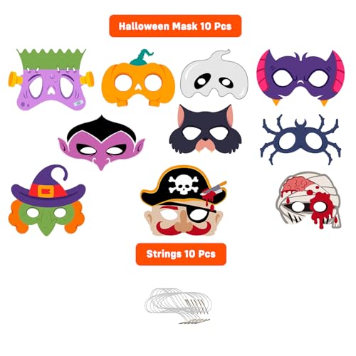 Image of Party Propz Mask For Kids - 20 Pcs | Mask | hacker mask | Horror masks scary | Party accessories adults | costume for kids (Cardstock)