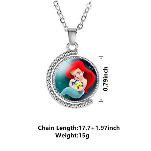 Dezhan Cartoon Littl Mermaid Necklace, Tv Movies Zinc Alloy Torque For Girls Women And Men (2) #TOP1