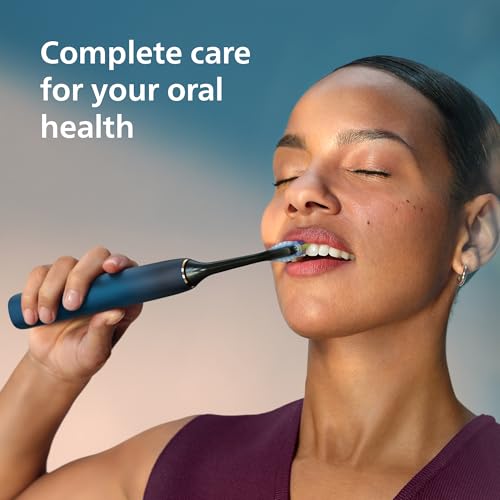 Philips Sonicare DiamondClean 9000 Series Power Electric Toothbrush Special Edition - Sonic Brush, Dark Blue, 1 X C3 Premium Plaque Control Brush Head (Model HX9911/88) - Image 2