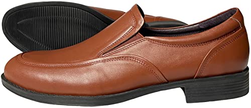 Image of Justar Men's Leather Casual Loafers Slip-On Comfort Tuxedo Dress Shoes for Business Office