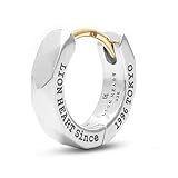 ライオンハート ラッピング済 カッティング フープピアス シグネチャー シルバー925 片耳用 1点売り 別注ポーチ付き メンズ ブランド LION HEART