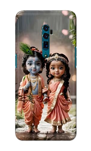 Image of Printed Hard Back Cover for Oppo Reno 10x Zoom Back Cover (Radha Krishna Love -J2) -190724(EA)