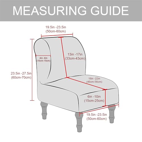 Funda extraíble para silla sin brazos elástica gris protector de muebles comedor 4