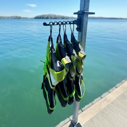 Miniatura 3 de Soporte para chaleco salvavidas de alta resistencia, organizador plegable para PFD y flotadores, resistente a los rayos UV, sin taladro, fácil de