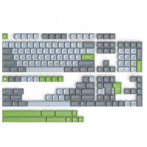 Image of Guffercty kred SA Profile PBT Keycaps,172 Set Double Shot Durable Keycaps for Custom Mechanical Keyboard Mod Fit 60% 100% Layout for Gamers Typists (Lime)