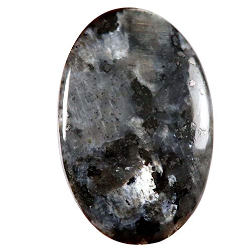 Pierre de lune norvégienne larvikite ovale pour créer un pendentif artisanal
