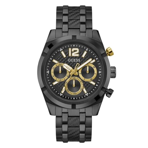 GUESS Reloj de Pulsera para Hombre de Acero Inoxidable, Negro, Clásico GUESS Reloj de Pulsera para Hombre de Acero Inoxidable, Negro, Clásico
