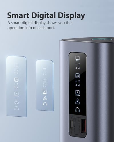 Baseus Spacemate Docking Station, 11-in-1 USB-C Dock for Windows Laptop, Triple Display with 4K HDMI & DP, 10Gbps USB-C & USB-A, Ethernet, Audio, 100W PD Charging for Dell HP Lenovo Acer and More - 4