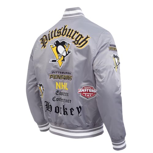 Image of Pro Standard Mens NHL Old English Satin Jacket