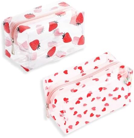 2 Pcs Transparent Toiletry Bag, Portable Makeup Bag, Women's Toil...