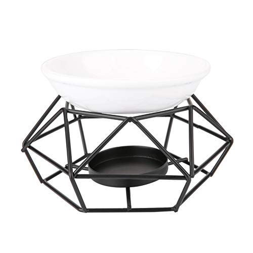Salmue Aromatic oil burner, geometric ceramic essential oil candle holder home office decoration