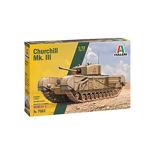 Italeri 7083S 1:72 Brit. Churchill Mk. III - Modellbau, Bausatz, Standmodellbau, Basteln, Hobby, Kleben, Plastikbausatz, Mehrfarbig