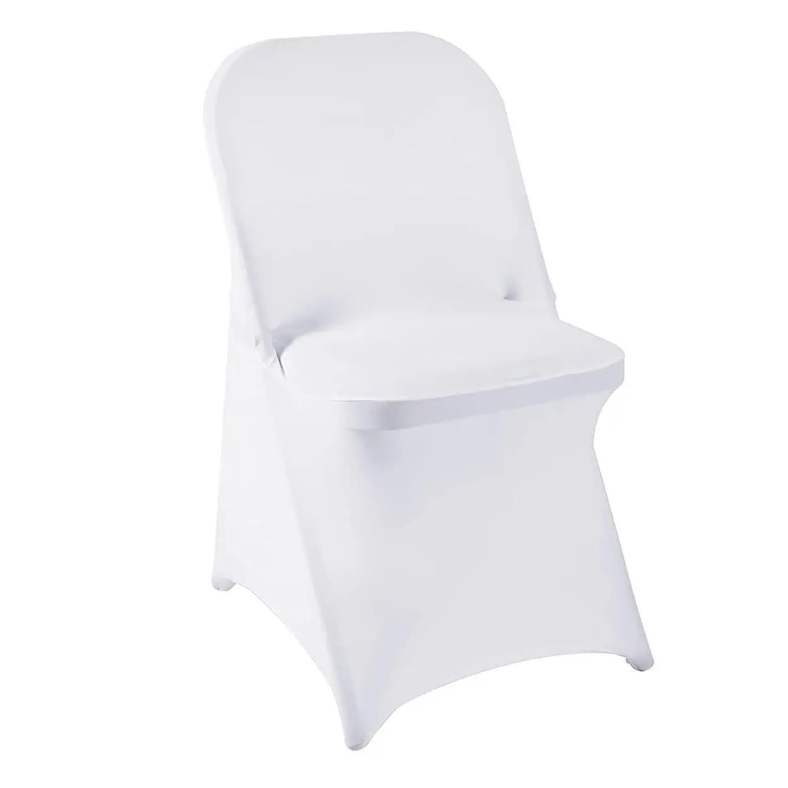 AIQIJOHI Wedding Chair Covers 50/100Pcs Stretch Party Banquet Chair Slipcovers White Wedding Spandex Folding Cover