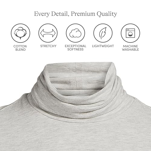 Image of Lands' End Lightweight Jersey Long Sleeve Turtleneck