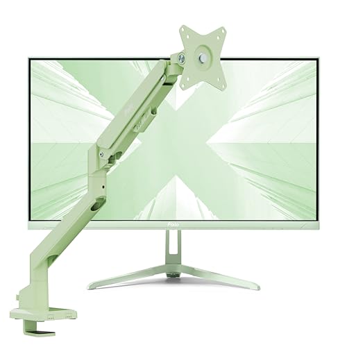 Image of Pixio PX249 Wave Mint Green 24 inch 240Hz Refresh Rate FHD 1080p Resolution IPS Panel 1ms GTG Response Time Gaming Monitor and PS1S Wave Mint Green Single Monitor Arm
