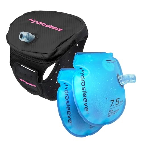 Hydrosleeve Package, Hands-Free Armband Hydration Pack and Hydration System for Runners and Athletes (Magenta, Medium)