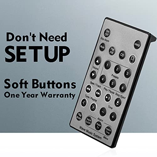 Image of Replacement Remote Control for Bose Wave Sound Touch Music Radio System I II III IV - Without Battery Silver Color