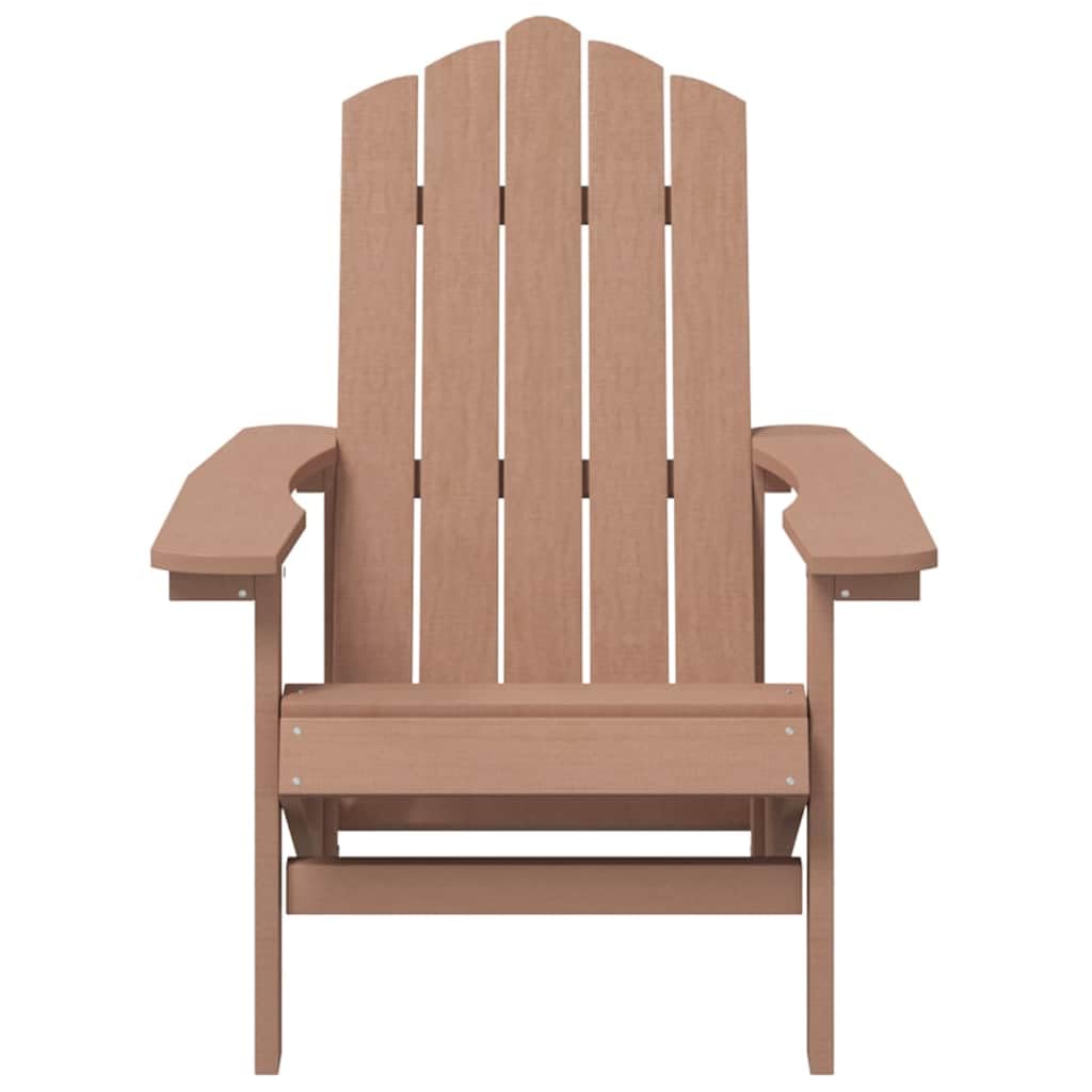 Adirondack fotel ogrodowy HDPE, brązowy, obciążenie 110 kg