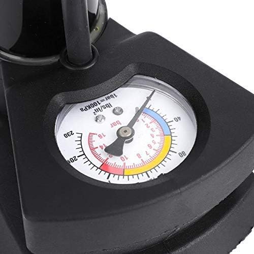SEKOY® Portable Mini Aluminum Bike Pump/Bicycle Air Pump Foot Activated Mini Floor Cycle Pump for Car Bike and Bicycle with Pressure Gauge (Standard) - Material: Aluminium