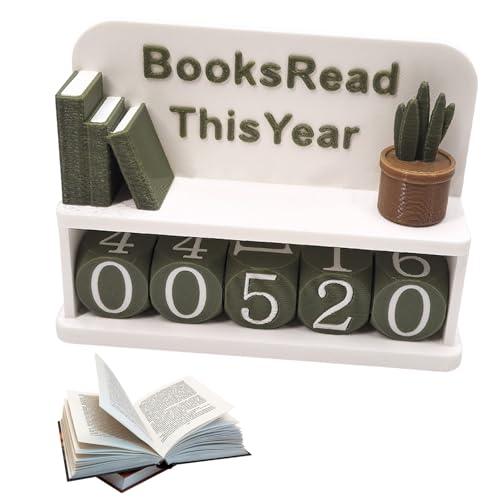 Simsky Gelesene Bücher Zähler - Books Read This Year Counter für Bücherregal Deko - Geschenk für Leser Lehrer & Bibliotheksliebhaber