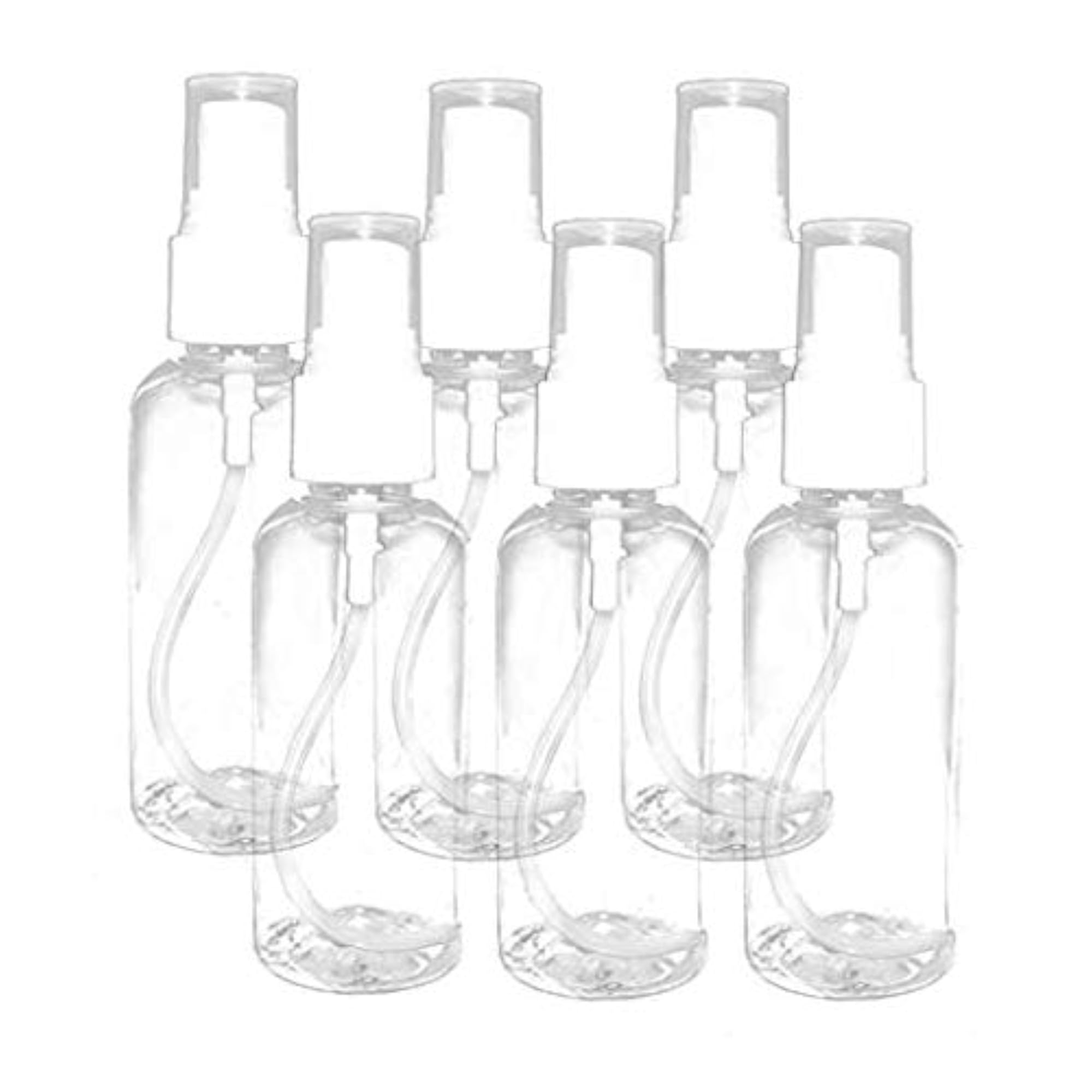 Pack of 5 Clear Plastic Travel Containers with Flip Cap