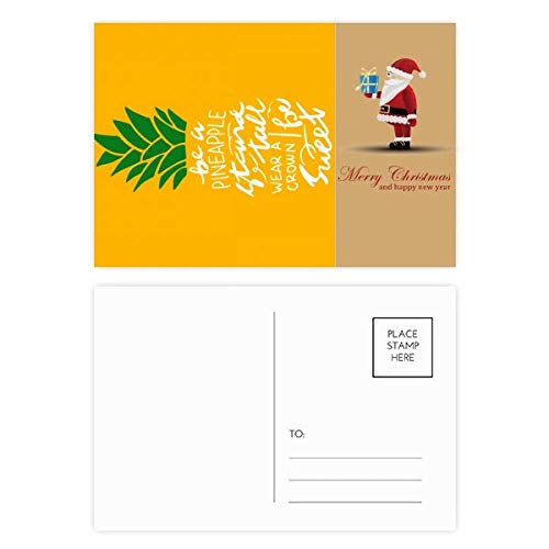 Cartes postales Père Noël jaune pour partager des messages d'amour et de joie en hiver