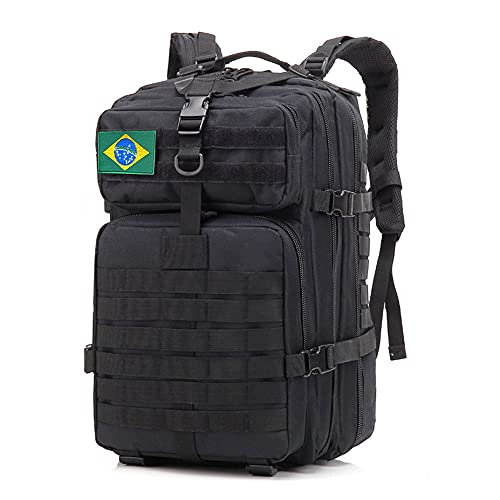 Mochila oxford assault tatica militar outdoor city rock Preto