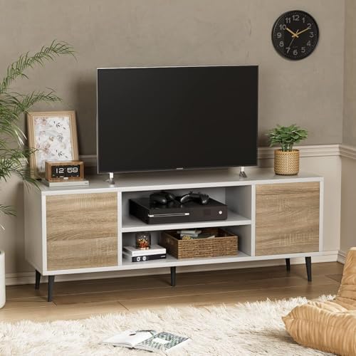 YESHOMY Modern TV Stand for 65" Television, Entertainment Center ...