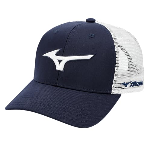 Mizuno Diamond Trucker Hat | Navy-White