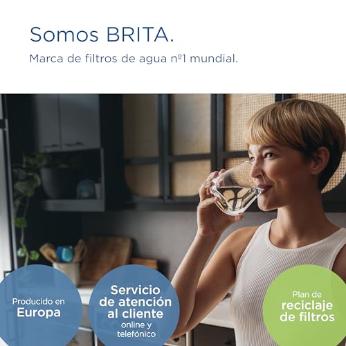 BRITA Filtro de agua para grifo, 12 meses de agua filtrada, Blanco, 1 Unidad (Paquete de 1)