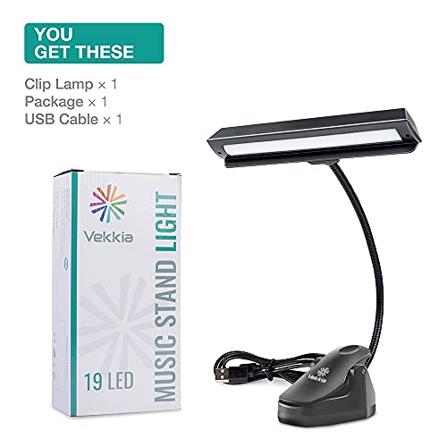 Professionele 3000K-6000K Super Bright 19 LED Music Stand Light, Clip On Orchestra Piano Lights, 9 Niveaus Dimbaar… - Image 8