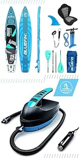 Bluefin Cruise Carbon SUP Package Bundle | Stand Up Inflatable Paddle Board | 6” Thick | Carbon Rail & Paddle | Kayak Conversion Kit (10’8 | 12’ | 15′)