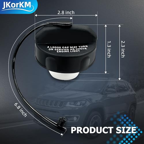 Image of Fuel Tank Cap,Gas Cap For 2003-2018 Jeep Wrangler JK,2008-2017 Jeep Patriot,2003-2006 Jeep Wrangler TJ,2006-2010 Jeep Commander,2002-2012 Jeep Liberty, 2000-2017 Jeep Cherokee & Dodge Ram#52100552AG