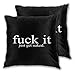 2 Piezas Fundas De Cojín, A La Mierda, Solo Ponte Negro Funda De Almohada Colorido Funda De Almohada para Cojín Clásico Throw Pillow Case para Cama, Sala, Sala De Estar, 45X45Cm