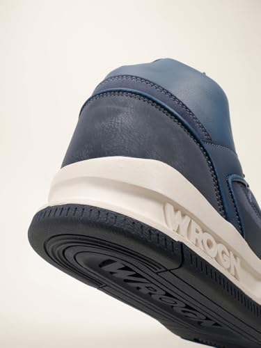 Image of WROGN Men's Microfibre High-top Lace-up Sneakers