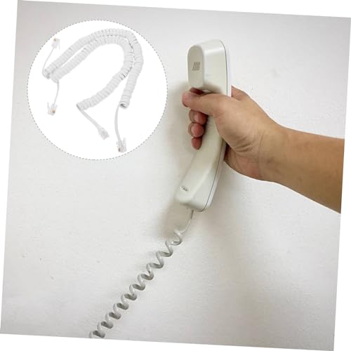 Cables de línea terrestre Uonlytech 10 piezas de cuerda de teléfono enrollada flexible 7