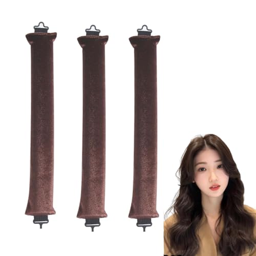Dinghaole 3 Pièces Bigoudis Cheveux, Bigoudis sans chaleur pour cheveux longs，Boucle Sans Chaleur Fer à Friser & Rouleau Cheveux DIY Outils Coiffure