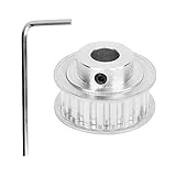 Especificación - Dientes: 40T, Diámetro exterior (dientes): Aprox.31.83 mm/1.3in;Diámetro exterior (el borde): aprox.35.5mm/1.4in;Tamaño de tres diámetros interiores opcional: 5,6,8, 10 mm.Trabaja en estrecha colaboración con la correa síncrona para una transición más suave y una conducción más estable.