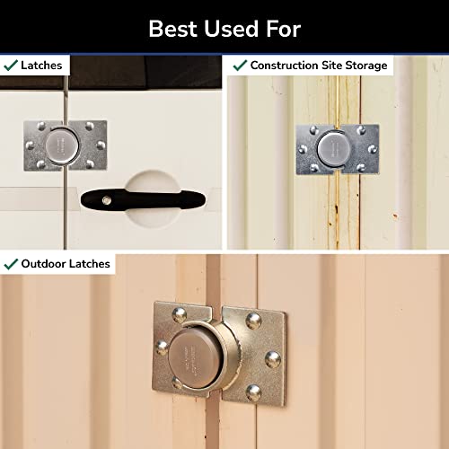 Brinks - Commercial Puck Lock With Round Hasp - Solid Steel Body With Boron Steel Shackle #TOP5