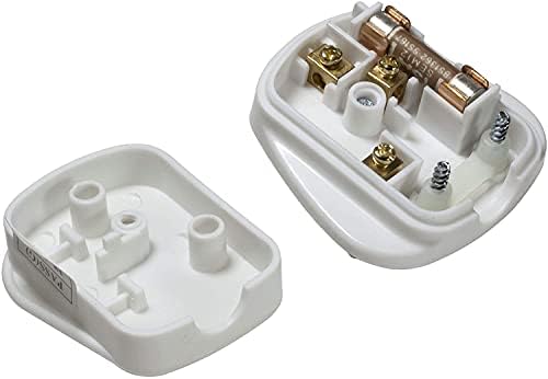 13Amp Fused Plug, UK 3A Mains 3-Pin, White, Single CE Certified