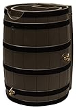 Rain Wizard 65 Gallon Rain Barrel with Darkened Ribs - Oak