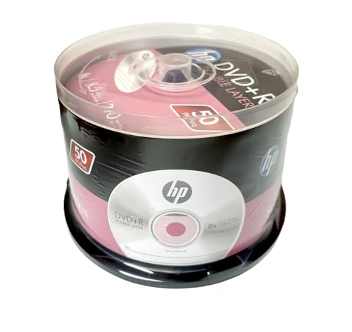 HP DVD+R DL Double Layer 8X 8.5GB Logo 50 Pack in Cakebox