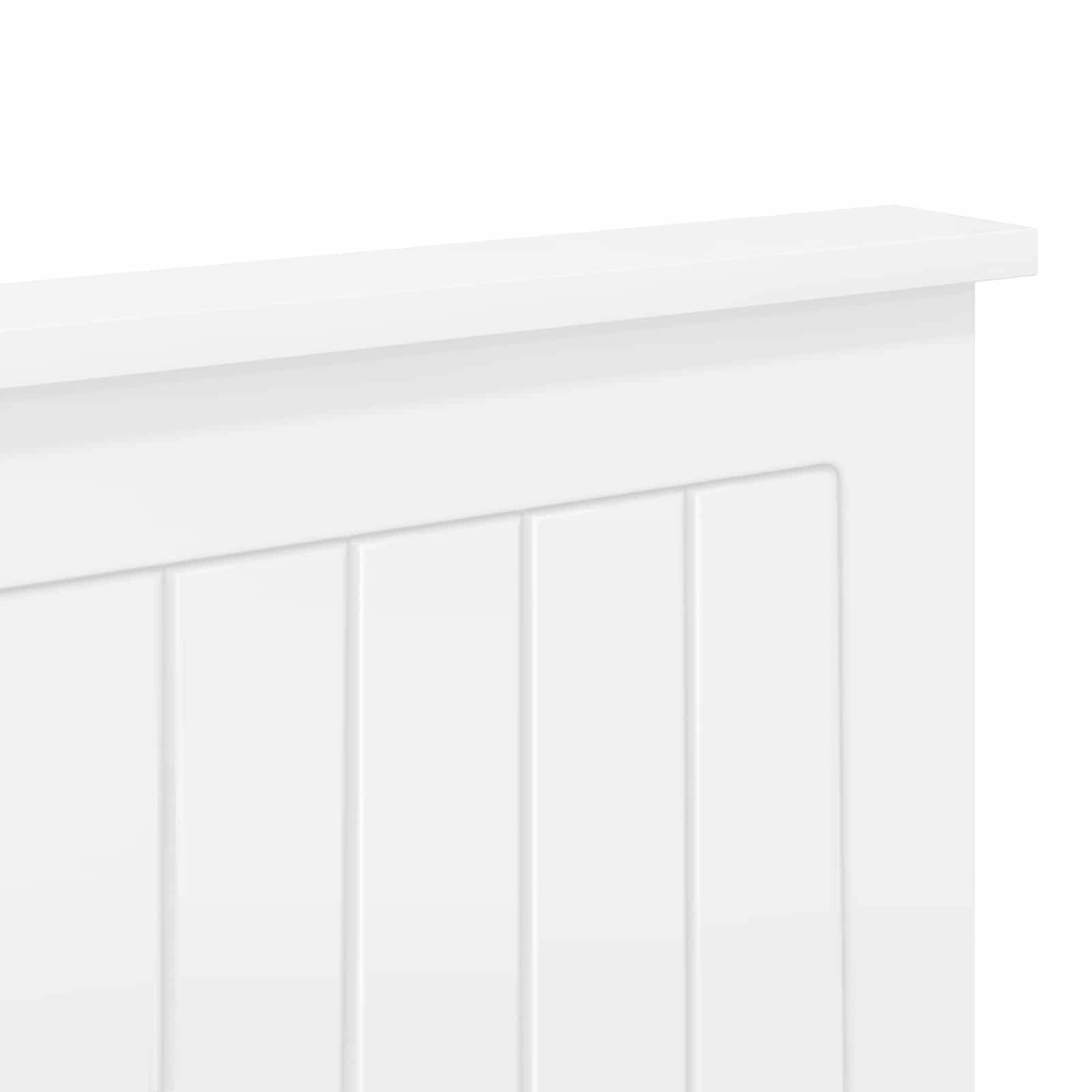 vidaXL Kopfteil mit Kopfteil Weiß 140 cm Holzwerkstoff, Elegante Schlafzimmer-Akzente, modernes Deko-Item, stylisches Schlafumfeld, zeitgemäßes Design