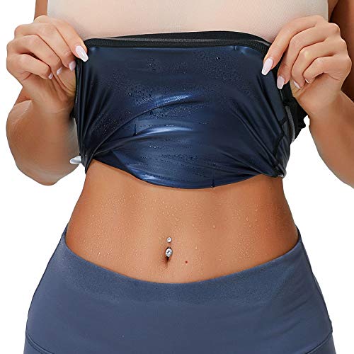 Waist Trimmer for Women Weight Loss Waist Trainer Sauna Belt Sauna Slimming Belt Waist Trimmer Sauna Belt Sweat Body Shaper Black