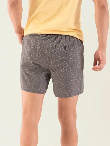 Image of DAMENSCH Printed Breeeze Inner Boxers for Men, Ultra-Light Boxers, 100% Cotton Shorts Pant for, Breathable Woven Inner Cotton Shorts.