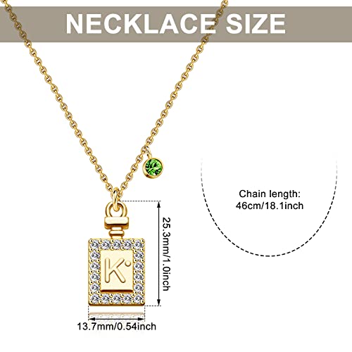 Mjartoria 14K Gold Plated Initial Necklaces For Women Trendy, Simple Square Letter K Necklace, Dainty Chain Necklace, Letter Necklace Gold Necklace Jewelry Birthday Gifts For Girls #TOP5